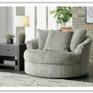 Ashley Lindyn Round Oversized Swivel Accent Chair