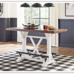 Modern Heritage Valebeck 5-piece Counter Height Wooden Dining Set in Brown