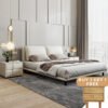 Minimalist Air Leather Upholstered Bed