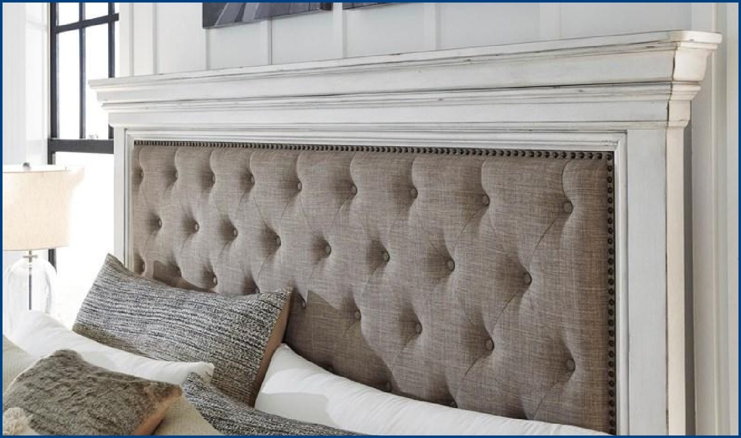 Ashley Kanwyn Wooden Bed In Whitewash - Image 5