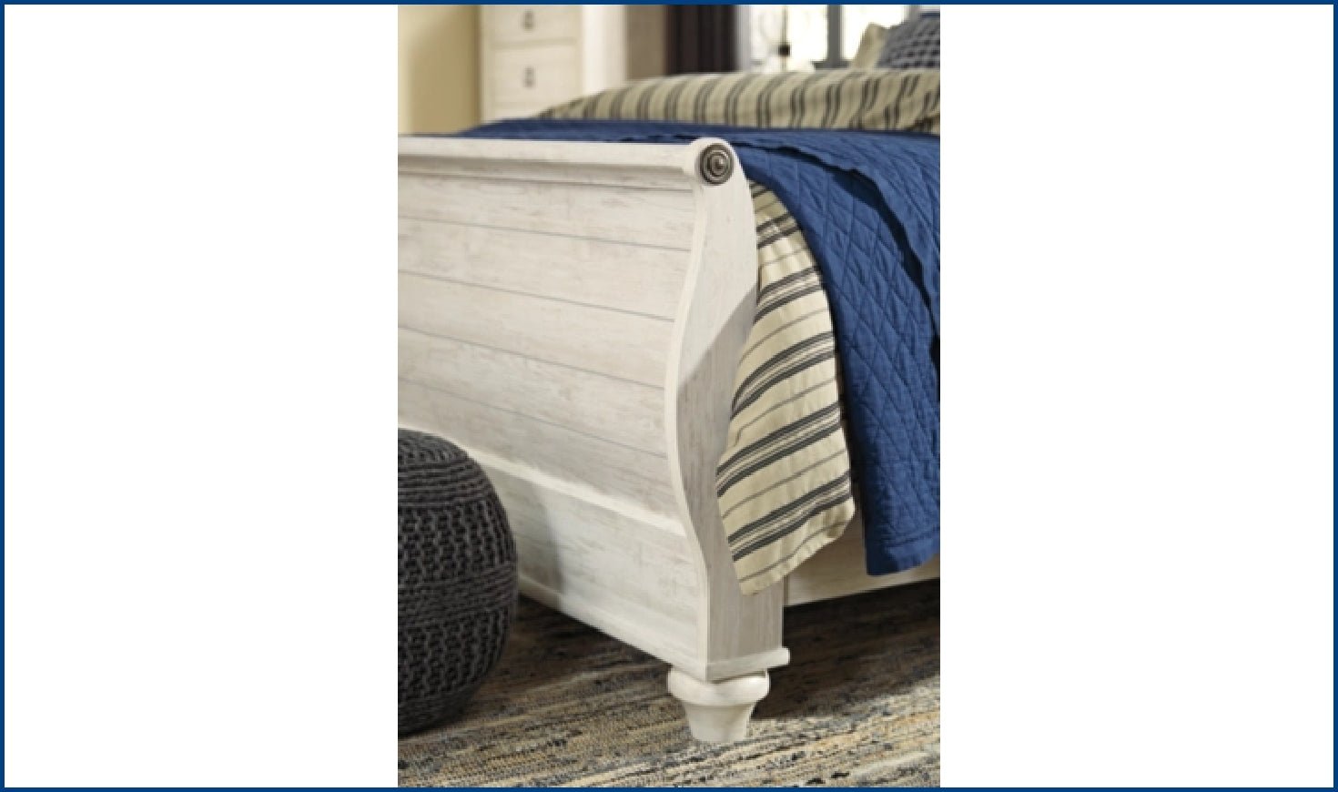 Modern Heritage Willowton Traditional Wooden Bed in Whitewashed Finish - Image 15