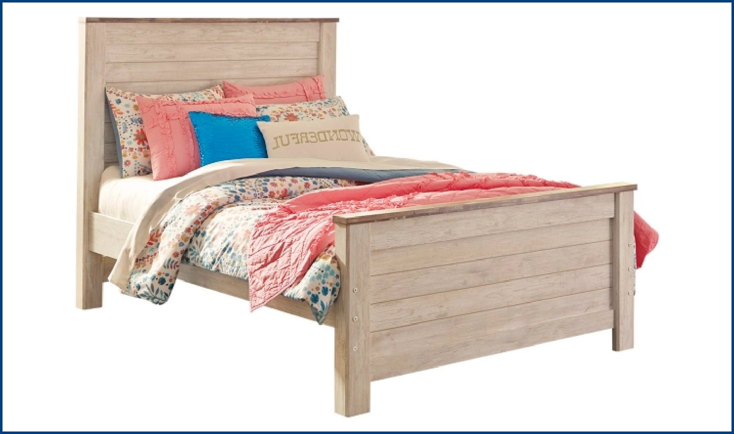 Modern Heritage Willowton Traditional Wooden Bed in Whitewashed Finish - Image 18